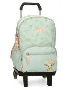 MOCHILA ADAP. 44CM. C/CARRO. STAR WARS GROGU.